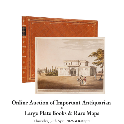 Online Auction of Important Antiquarian<br>&<br>Large Plate Books & Rare Maps