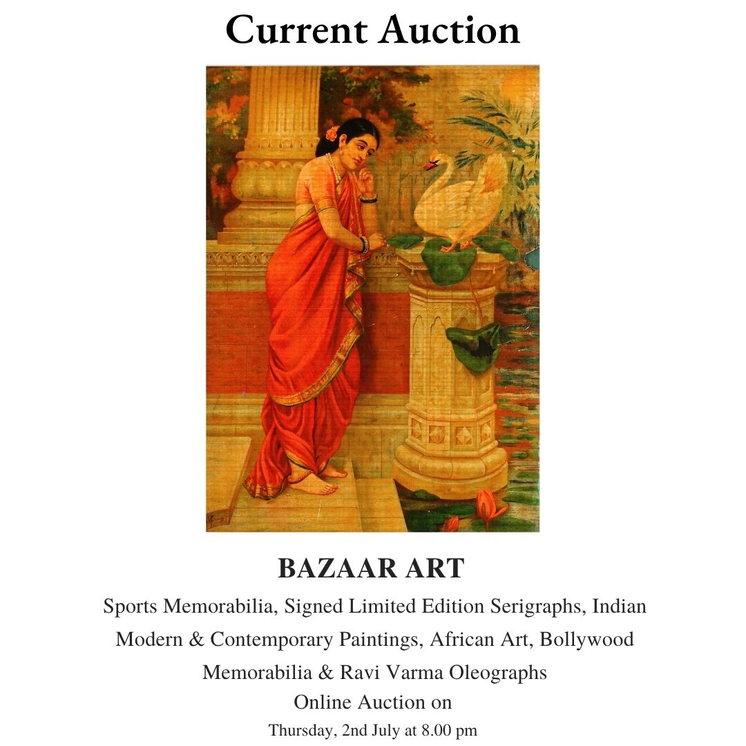 BAZAAR ART <br>Sports Memorabilia, Signed Limited Edition Serigraphs, Indian Modern & Contemporary Paintings, African Art, Bollywood Memorabilia & Ravi Varma Oleographs