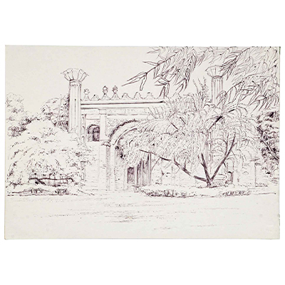A Group of twelve original pen-and-ink sketches
