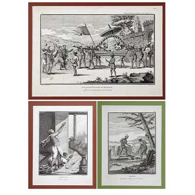 A set of three prints of Pierre Sonnerat