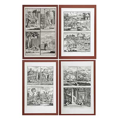 A group of four Bernard Picart prints