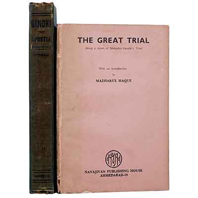 A set of two books (i) GANDHI THE APOSTLE (ii) THE GREAT TRIAL [Being a report of Mahatma Gandhis trial] 