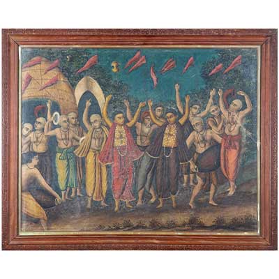 Chaitnya Mahaprbhu with Group Dancing