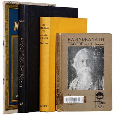 A Group of four books (The Alternate nation of Abhindranath Tagore, My pilgrimages to Ajanta & Bagh, Rabindranath Tagore By E. J. Thompson, The Mentor Woman by Tagore)