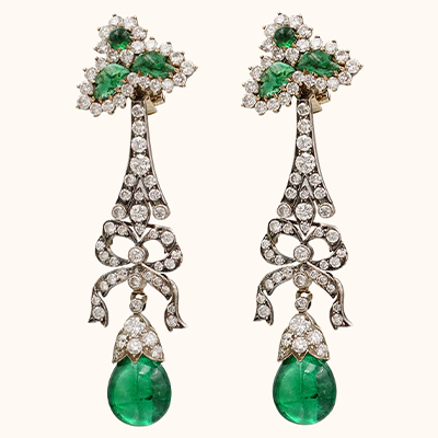 Emerald Drops Earring Pair