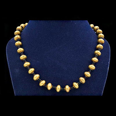 Gold Beads Necklace, South India