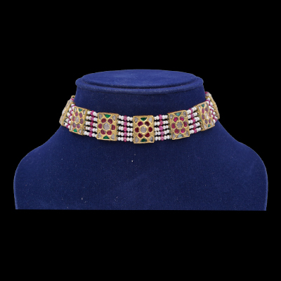 Gold, Ruby, Sapphire, Enamel and Emerald Necklace