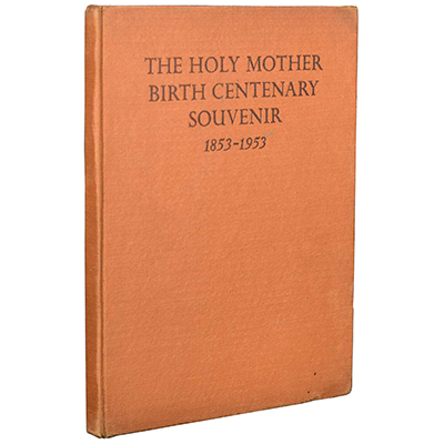 The Holy Mother Birth Centenary Souvenir, 1853-1953.