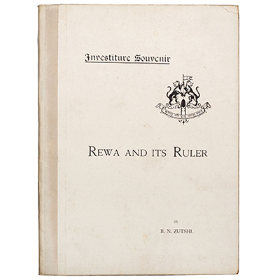 Investiture Souvenir, Rewa and its Ruler