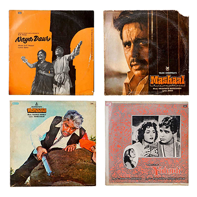 Four Vintage Dilip Kumar's Movies Music Lp Records