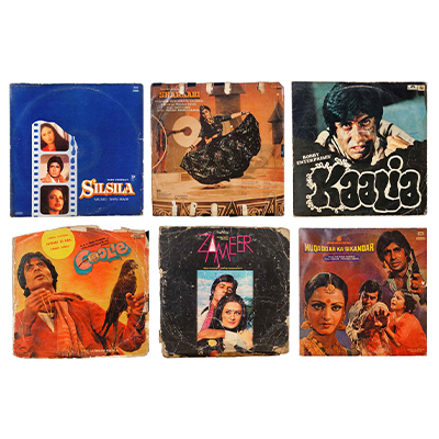 Six Vintage Amitabh Bachchan's Movies Music Lp Records