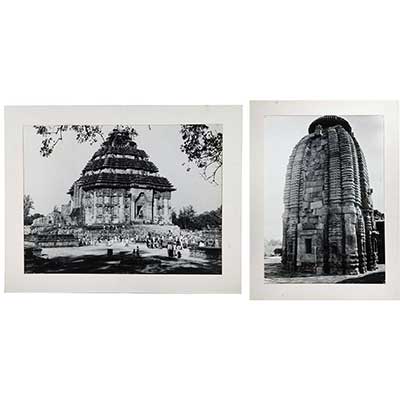 A Group of two Photographs (I) Konark Sun Temple (ii) Lingraj Temple 