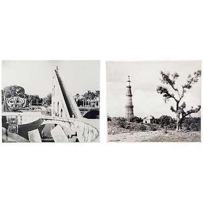 Delhi Photographs (i) Jantar Mantar (ii) b) Qutub Minar
