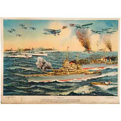 1941 Calendar with lithograph