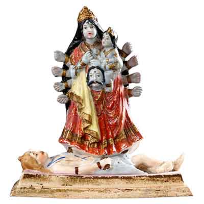 Hand Painted Porcelain Figure of Kali