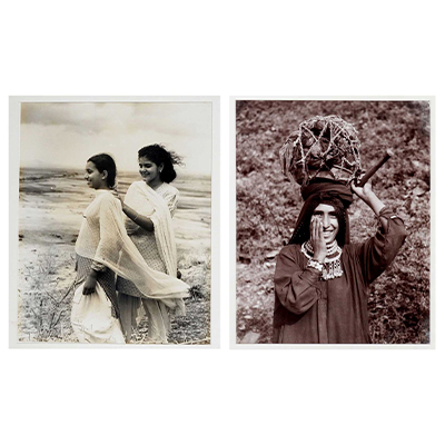 A set of two photographs of ladies