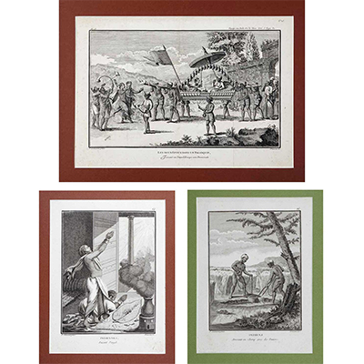 A set of three prints of Pierre Sonnerat