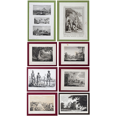 A group of eight 18th-century prints
