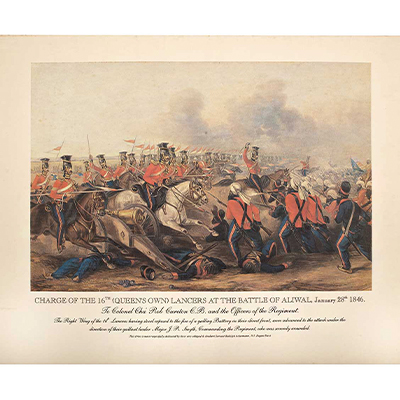 Charge of the 16th (Queens Own) Lancers at the Battle of Aliwal, January 28th 1846
