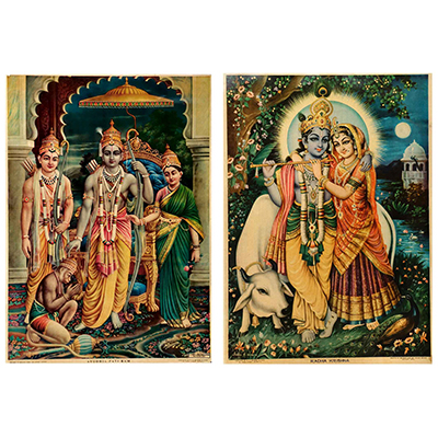  (i) Ayodhia pati Ram (ii) Radha Krishna