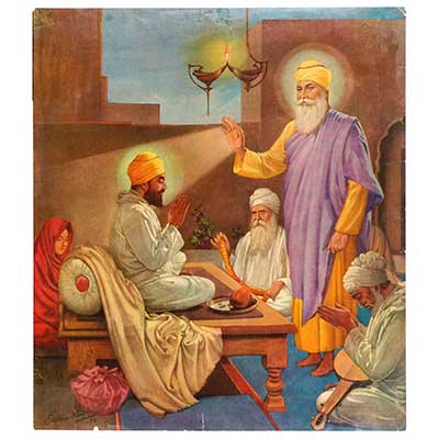 Gurunanak Bestow Guruship onto Bhai Lehna