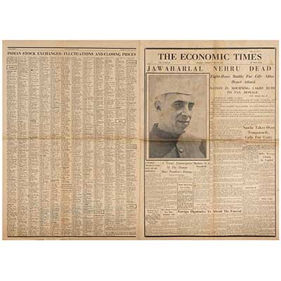 The Economic Times News Paper 28th May 1964
