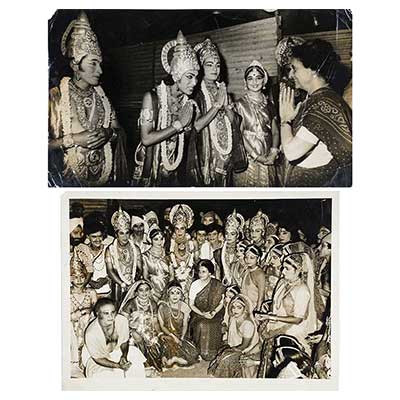 Indira Gandhi with Ramleela group