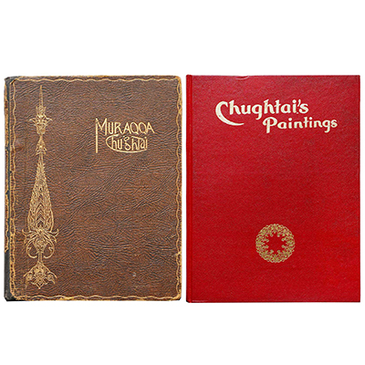 SET OF TWO BOOKS (I) MURAQQA-I-CHUGHTAI 1928 (II) CHUGHTAIS PAINTINGS 1970