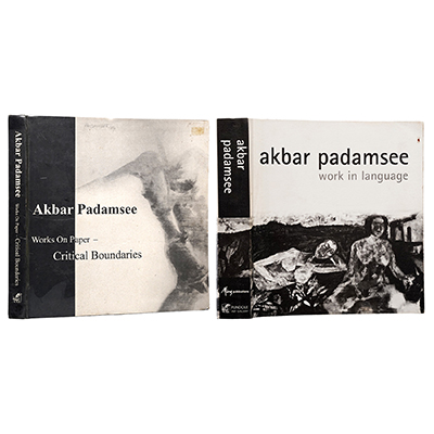 SET OF TWO BOOKS (i) AKBAR PADAMSEE WORKS ON PAPER CRITICAL BOUNDARIES (ii) AKBAR PADAMSEE WORK IN LANGUAGE