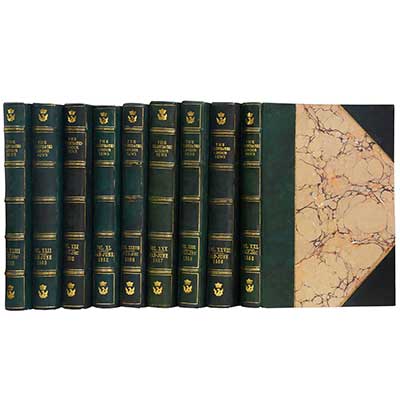 COLLECTION OF 9 HALF YEARLY ISSUES OF ILLUSTRAETED LONDON NEWS