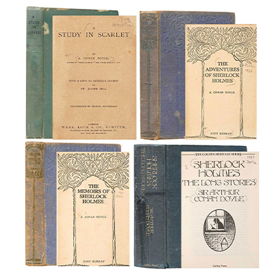 (I) A STUDY IN SCARLET<br>(II) THE ADVENTURES OF SHERLOCK HOLMES<br>(III) THE MEMOIRS OF SHERLOCK HOLMES<br>(IV) SHERLOCK HOLMES: THE LONG STORIES