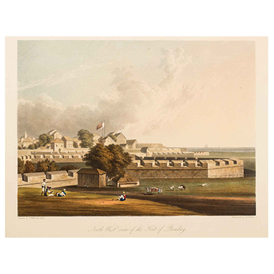 North West View of the fort of Bombay
